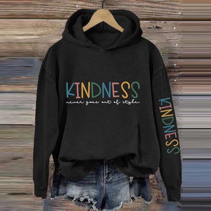 Comstylish Women's Kindness Never Goes Out Of Style Printed Casual Hoodie