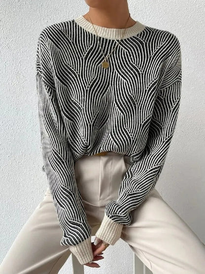 EP | Pull décontracté avec motif abstrait