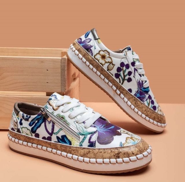 EP | Chaussures de sport simples avec fleurs