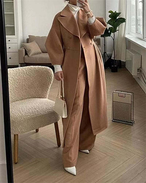 EP | Manteau en laine vintage avec manches lanterne et revers