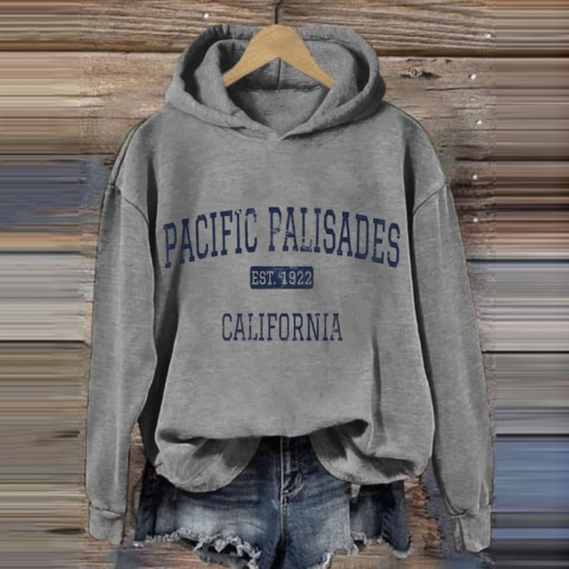 Comstylish Women's Pacific Palisades Ca Strong Print Hoodie