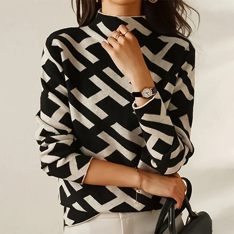 Pull au design réfléchi