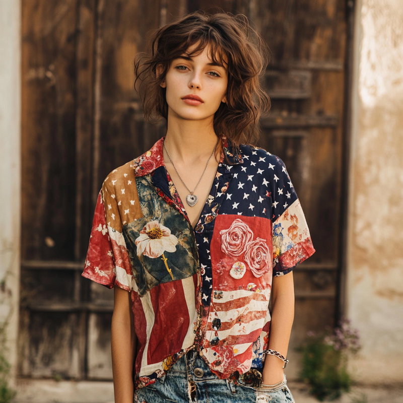 Chemise au style vintage intemporel