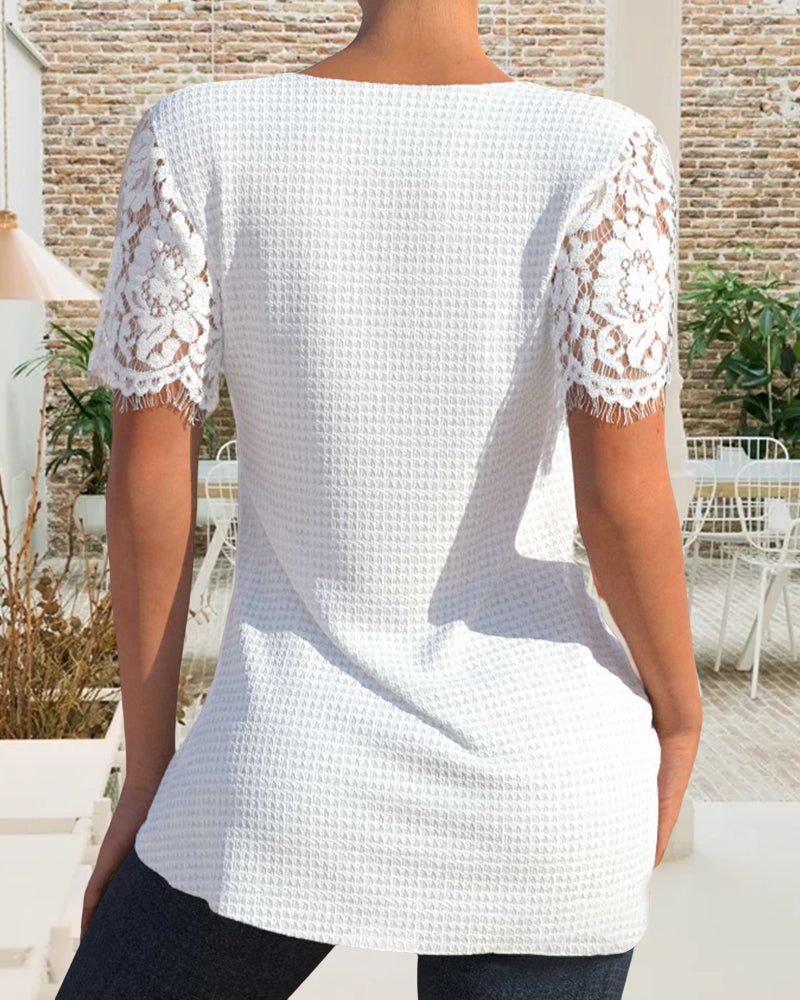 SL | Blouse en dentelle structurée