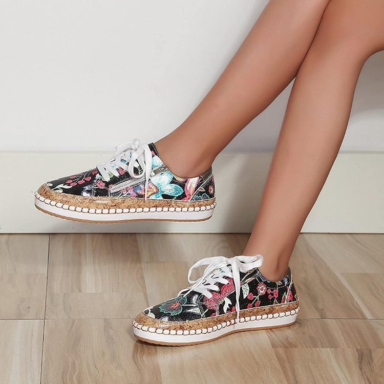 EP | Chaussures de sport simples avec fleurs