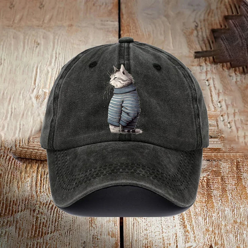 Unisex Winter Funny Cute Wonderland Clothing Cat Print Hat elevenforest