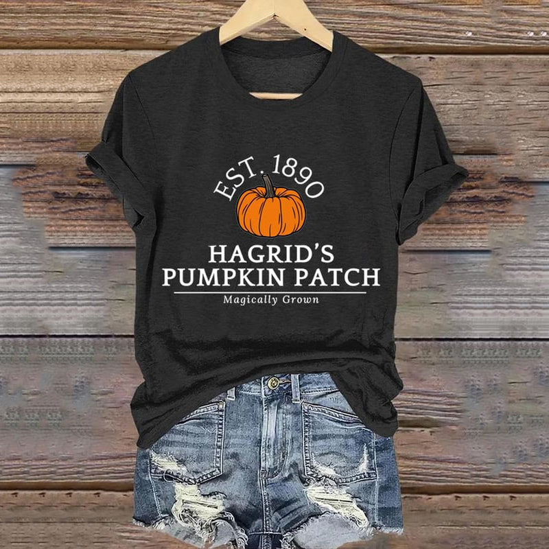 Women's Hagrid’s Pumpkin Patch Print Casual T-Shirt artswardrobe