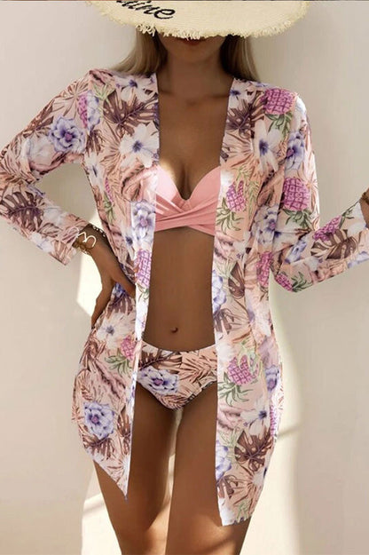Nélida® | Tropical Print Wrap Underwire Bikini With Cover-up