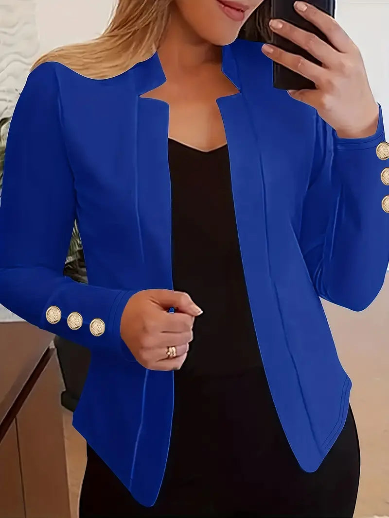 EP | Blazer à manches longues avec patte de boutonnage ouverte pour le printemps