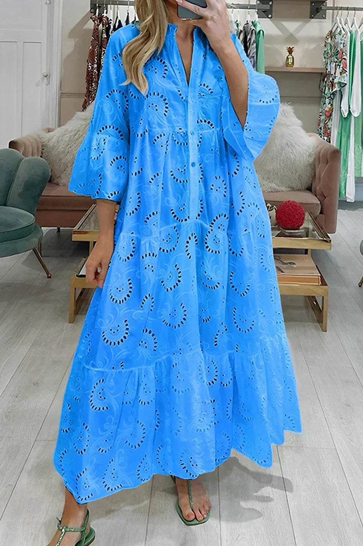 SL | Robe élégante avec œillets brodés