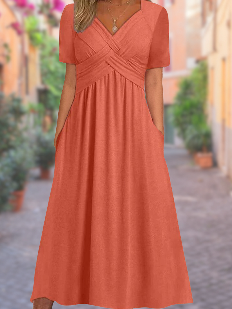 SL | Robe simple avec décolleté en V