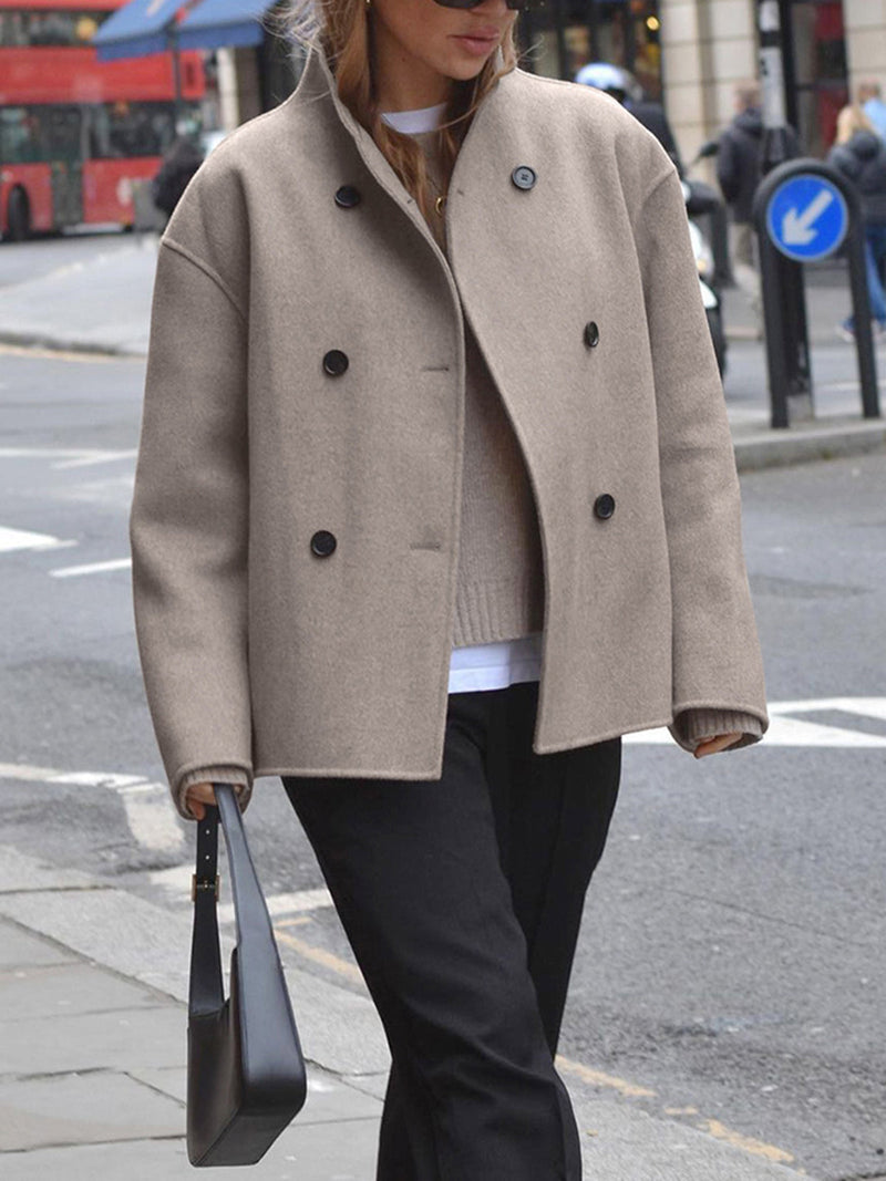 EP | élégant manteau à double boutonnage de style rétro