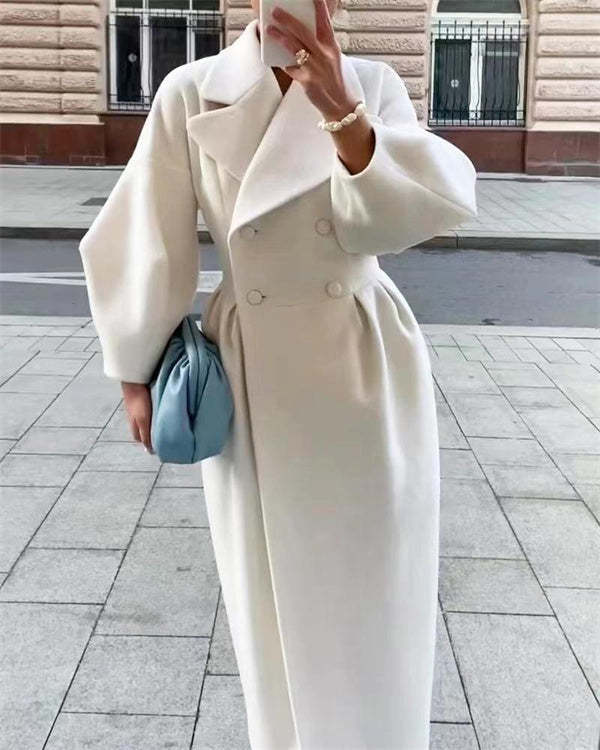EP | Manteau en laine vintage avec manches lanterne et revers