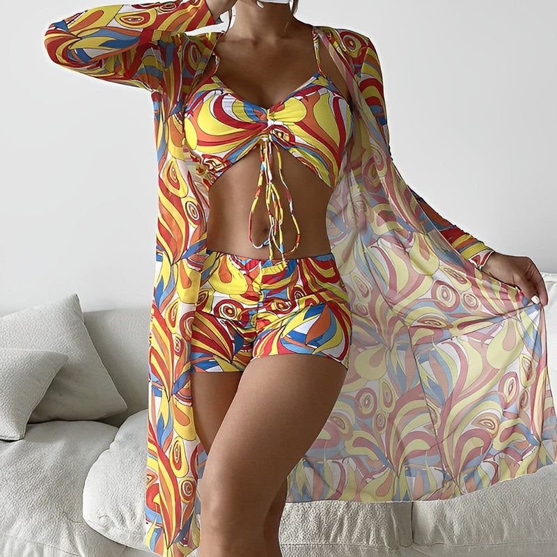 SL | Maillot de bain tourbillonnant à superposition