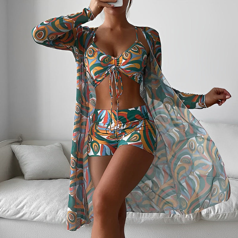SL | Maillot de bain tourbillonnant à superposition