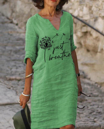 SL | Robe midi avec décolleté en V