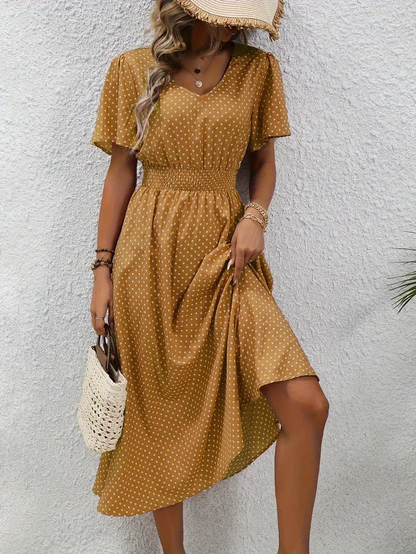 SL | Robe casual imprimée à manches courtes