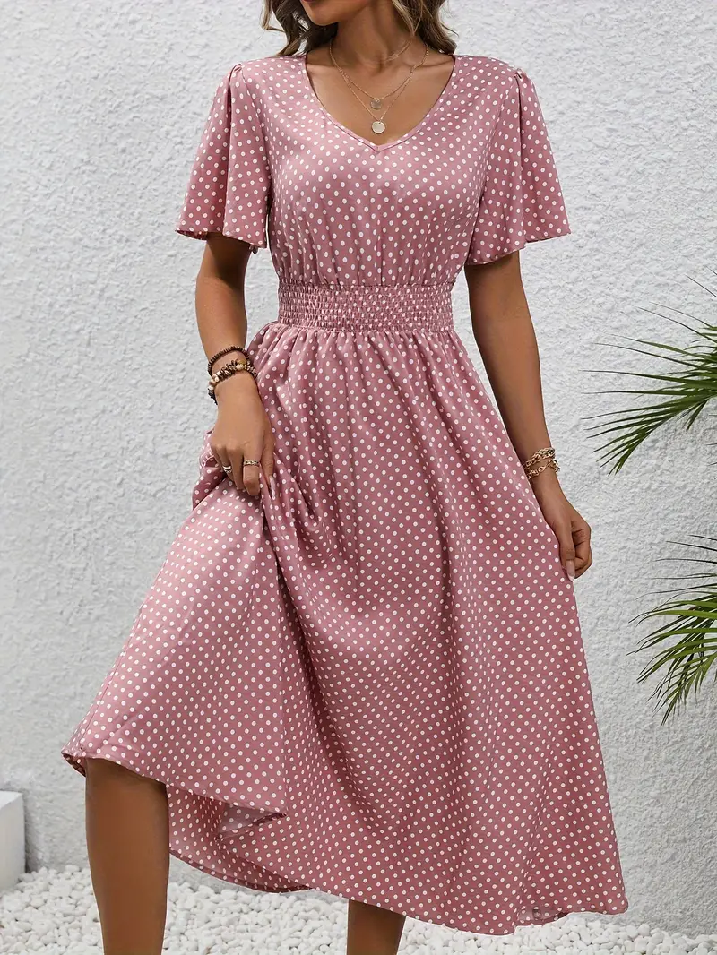 SL | Robe casual imprimée à manches courtes