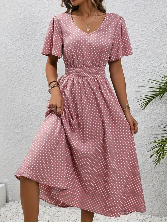 SL | Robe casual imprimée à manches courtes