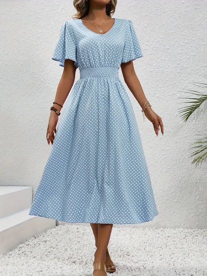 SL | Robe casual imprimée à manches courtes