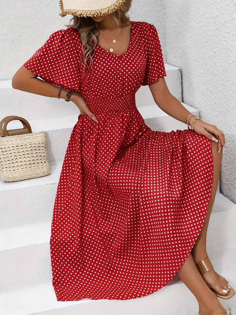 SL | Robe casual imprimée à manches courtes