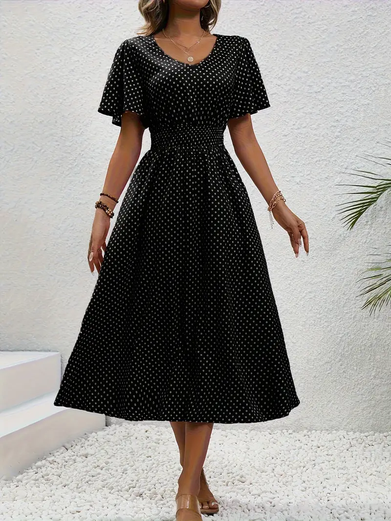 SL | Robe casual imprimée à manches courtes