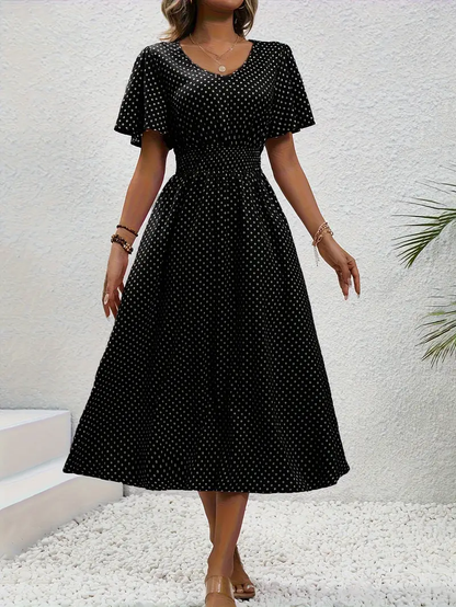 SL | Robe casual imprimée à manches courtes