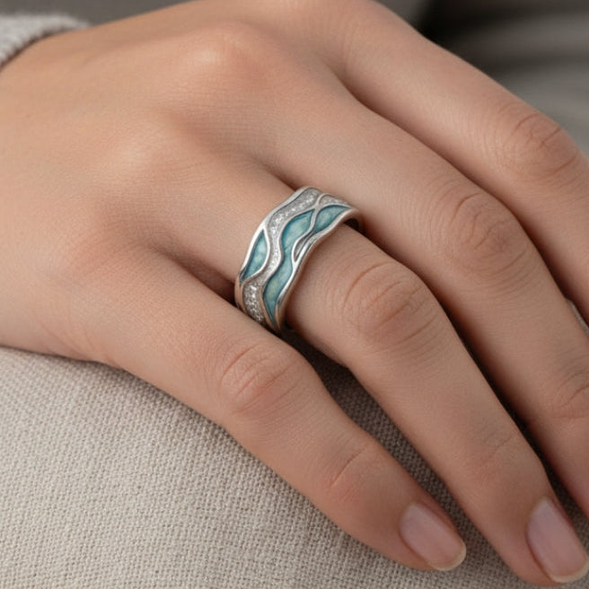 Argent Bague artisanal délicat