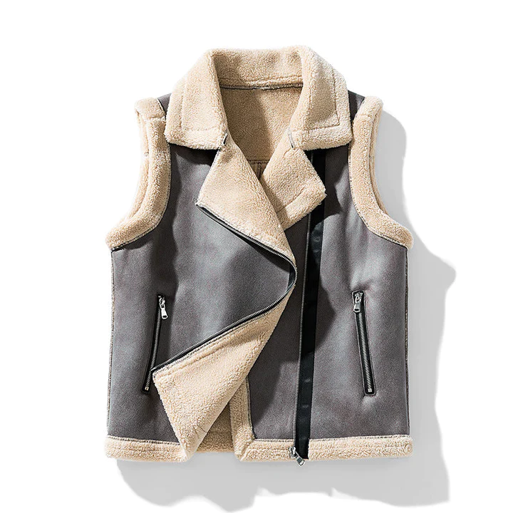 EP | Manteau sans manches pour femme avec fourrure