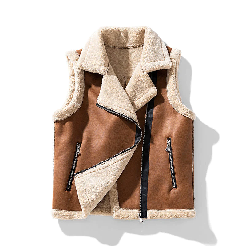 EP | Manteau sans manches pour femme avec fourrure