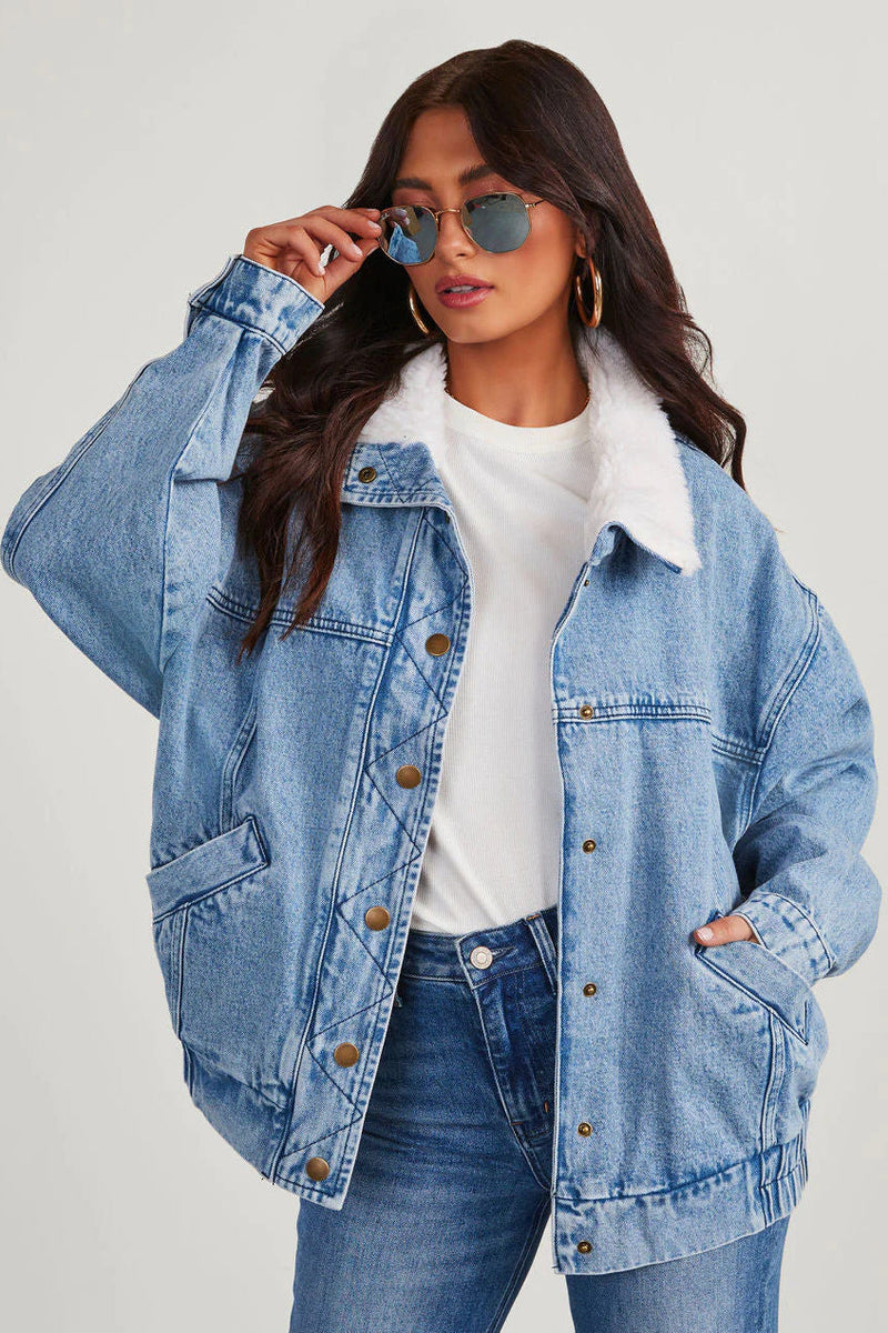 EP | Veste en jean surdimensionnée pour femmes