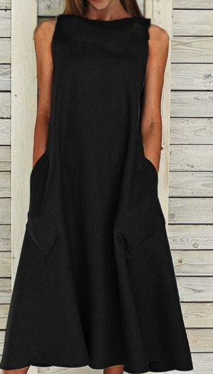 SL | Robe élégante en coton, forme A