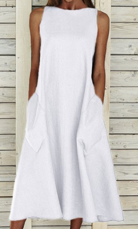 SL | Robe élégante en coton, forme A