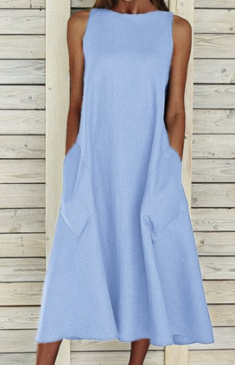 SL | Robe élégante en coton, forme A