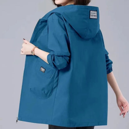 EP | Long manteau de printemps avec capuche