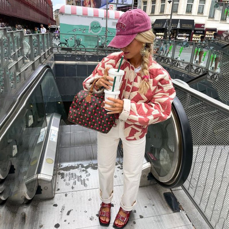 EP | Blazer imprimé pour femmes avec motifs floraux