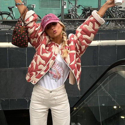 EP | veste matelassée imprimée avec style