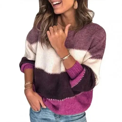 EP | Pull à rayures en bloc de couleur