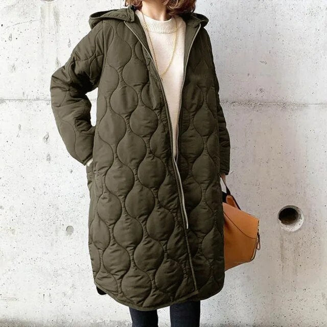 EP | New Casual Parka Veste avec capuche en Argyle