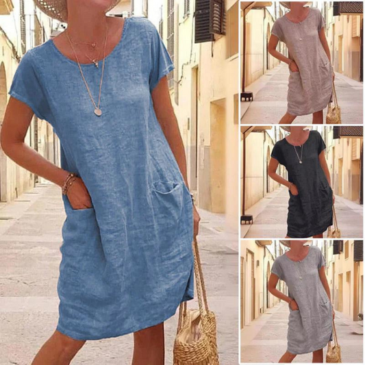 SL | Robe élégante pour femme à col rond