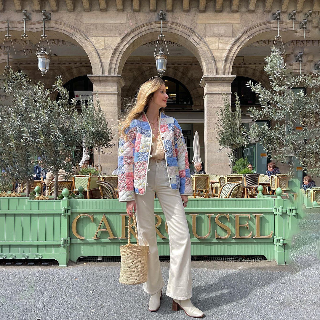 JO | Charmant manteau fleuri pour femme