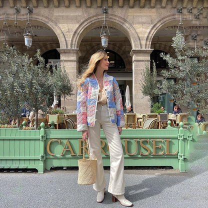 JO | Charmant manteau fleuri pour femme