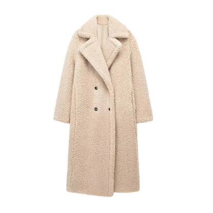 EP | Manteau long en peluche pour femmes