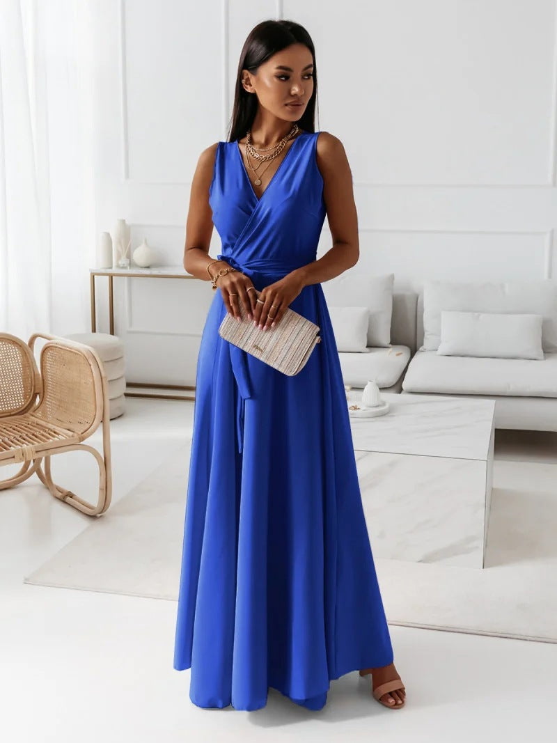 SL | Gretchen -Robes féminines longueur cheville avec décolleté en V