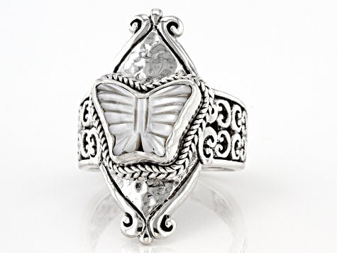 Argent Bague artisanal délicat