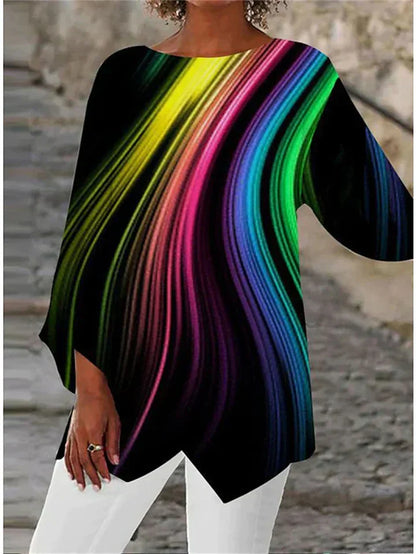 EP | Blouse à manches longues stylée à imprimé géométrique