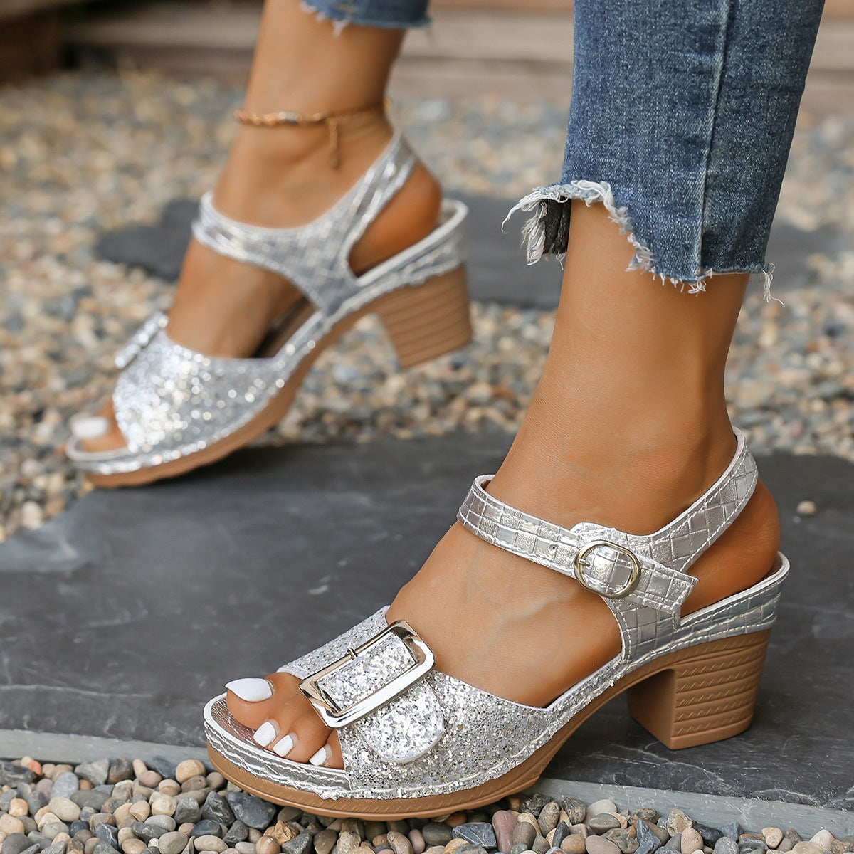 Sandales Orthopédiques Gracieuses au Look Moderne