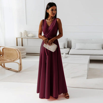 SL | Gretchen -Robes féminines longueur cheville avec décolleté en V