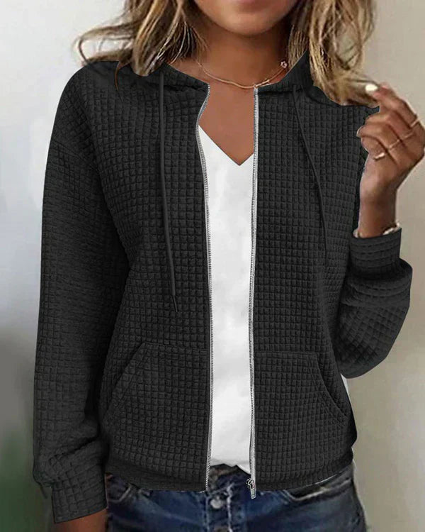 EP | Veste de loisirs avec poche en couleur unie