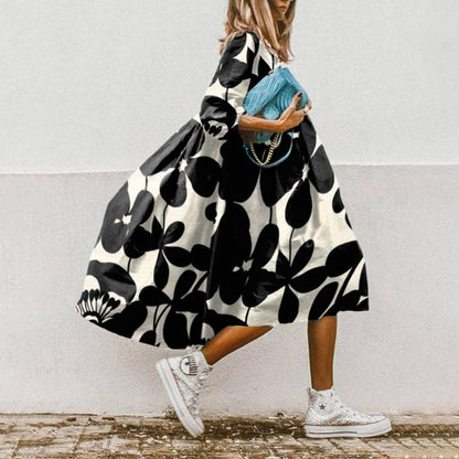 SL | Robe midi imprimée en ligne A